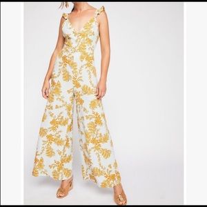 AUTH Free people flower jumpsuit!!!